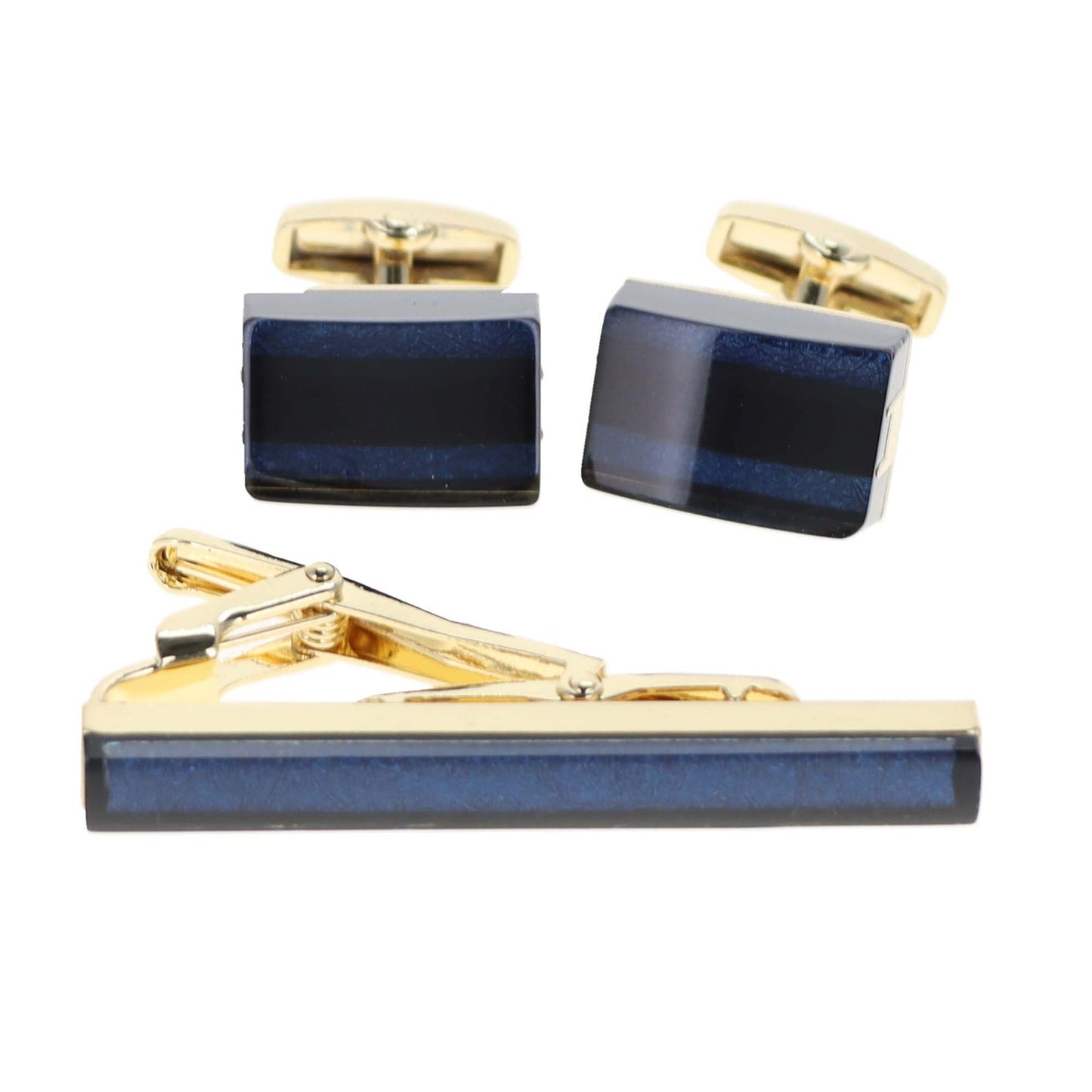 Enamel Cufflinks & Tie Bar Set in a Box by Vittorio Vico (ce - 017) for Independent Retail Stores by Dubal Brothers