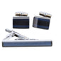 Enamel Cufflinks & Tie Bar Set in a Box by Vittorio Vico (ce - 018) for Independent Retail Stores by Dubal Brothers