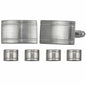Fancy Cufflinks & Stud Set with Silver Setting in a Box by Vittorio Vico (fs - 157 - silver) for Independent Retail Stores by Dubal Brothers