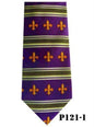 Fleur de Lis Design Necktie & Pocket Square by Vittorio Farina (p - 121 - 1) for Independent Retail Stores by Dubal Brothers