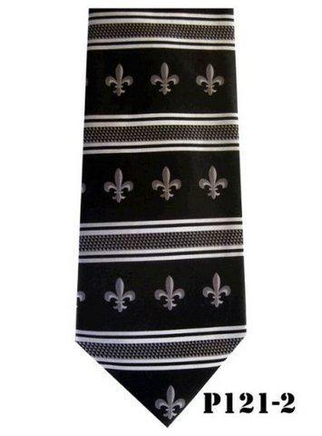 Fleur de Lis Design Necktie & Pocket Square by Vittorio Farina (p - 121 - 2) for Independent Retail Stores by Dubal Brothers