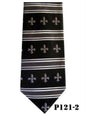 Fleur de Lis Design Necktie & Pocket Square by Vittorio Farina (p - 121 - 2) for Independent Retail Stores by Dubal Brothers