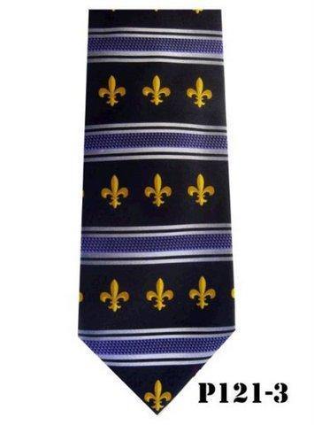 Fleur de Lis Design Necktie & Pocket Square by Vittorio Farina (p - 121 - 3) for Independent Retail Stores by Dubal Brothers
