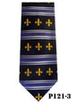 Fleur de Lis Design Necktie & Pocket Square by Vittorio Farina (p - 121 - 3) for Independent Retail Stores by Dubal Brothers