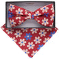 Floral Design Bow Tie & Pocket Square in a Box by Vittorio Farina (BH-D-21080) for Independent Retail Stores by Dubal Brothers