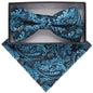 Floral Design Bow Tie & Pocket Square in a Box by Vittorio Farina (BH - D - 21145) for Independent Retail Stores by Dubal Brothers