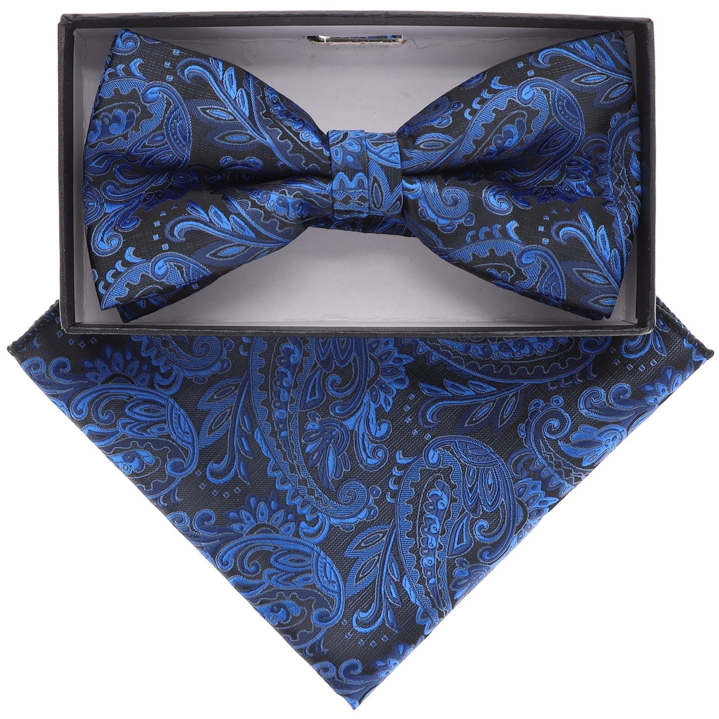 Floral Design Bow Tie & Pocket Square in a Box by Vittorio Farina (BH - D - 21145) for Independent Retail Stores by Dubal Brothers