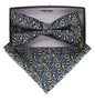 Floral Design Bow Tie & Pocket Square in a Box by Vittorio Farina (BH - D - 21149) for Independent Retail Stores by Dubal Brothers