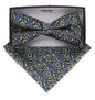 Floral Design Bow Tie & Pocket Square in a Box by Vittorio Farina (BH-D-21149) for Independent Retail Stores by Dubal Brothers