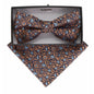 Floral Design Bow Tie & Pocket Square in a Box by Vittorio Farina (BH - D - 21150) for Independent Retail Stores by Dubal Brothers