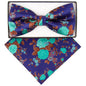 Floral Design Bow Tie & Pocket Square in a Box by Vittorio Farina (BH - D - 5216) for Independent Retail Stores by Dubal Brothers