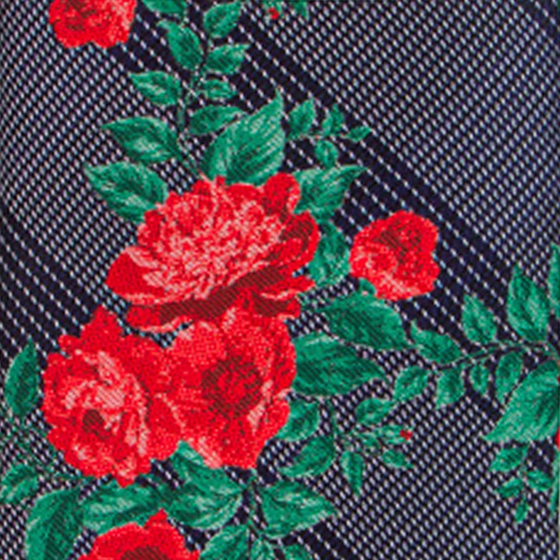 Floral Design Necktie & Pocket Square by Vittorio Farina (NH - D - 1115) for Independent Retail Stores by Dubal Brothers