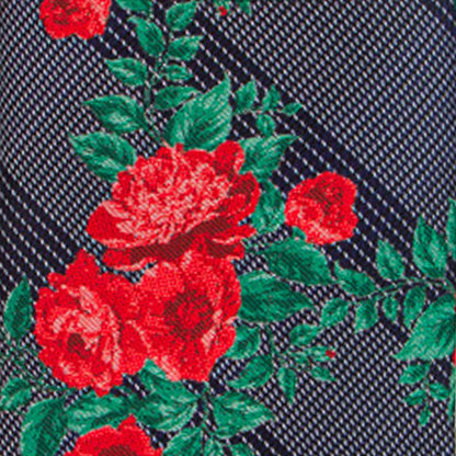 Floral Design Necktie & Pocket Square by Vittorio Farina (NH - D - 1115) for Independent Retail Stores by Dubal Brothers