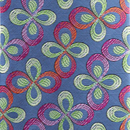 Floral Design Necktie & Pocket Square by Vittorio Farina (NH - D - 1175) for Independent Retail Stores by Dubal Brothers