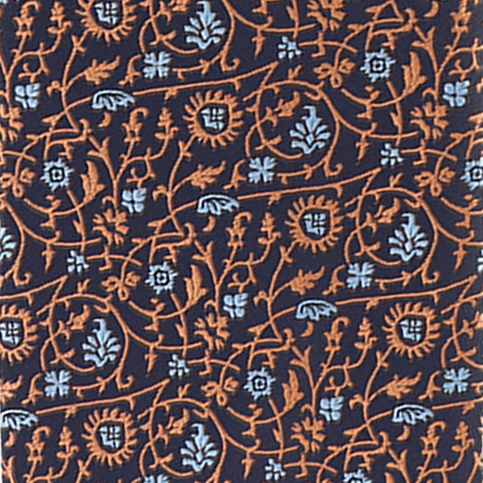 Floral Design Necktie & Pocket Square by Vittorio Farina (NH - D - 1202) for Independent Retail Stores by Dubal Brothers