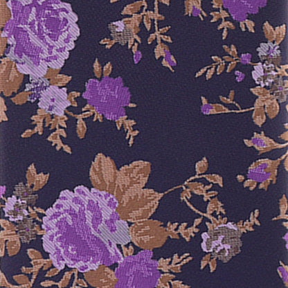 Floral Design Necktie & Pocket Square by Vittorio Farina (NH - D - 1225) for Independent Retail Stores by Dubal Brothers