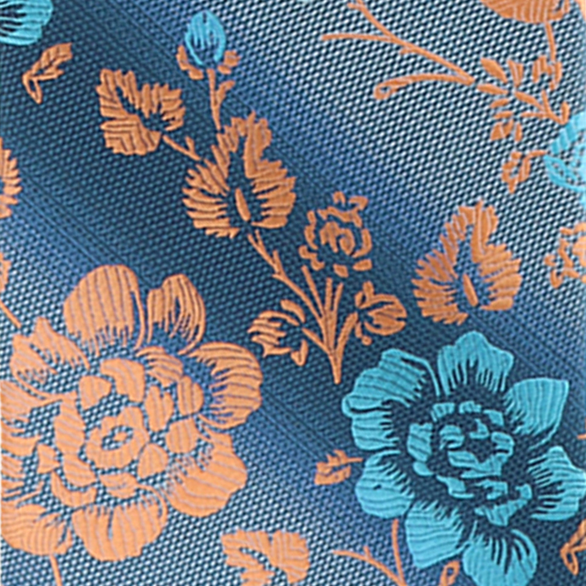 Floral Design Necktie & Pocket Square by Vittorio Farina (NH - D - 1270) for Independent Retail Stores by Dubal Brothers