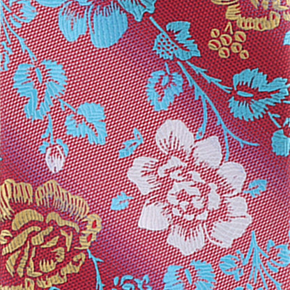 Floral Design Necktie & Pocket Square by Vittorio Farina (NH - D - 1286) for Independent Retail Stores by Dubal Brothers