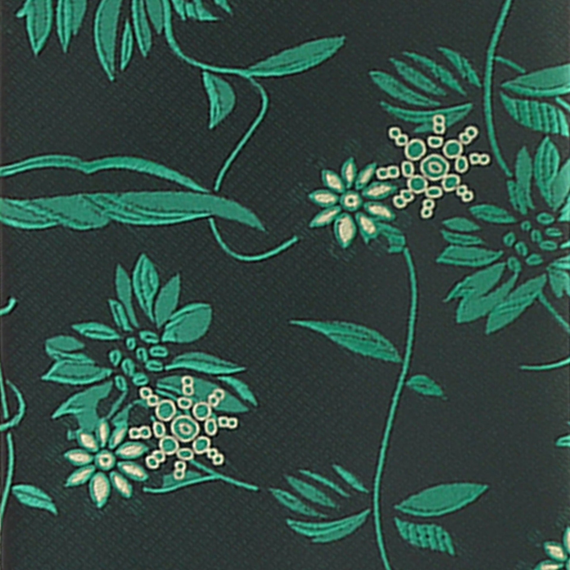 Floral Design Necktie & Pocket Square by Vittorio Farina (NH - D - 1286) for Independent Retail Stores by Dubal Brothers