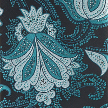 Floral Design Necktie & Pocket Square by Vittorio Farina (NH - D - 1319) for Independent Retail Stores by Dubal Brothers