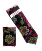 Floral Design Necktie & Pocket Square by Vittorio Farina (NH-D_1481) for Independent Retail Stores by Dubal Brothers