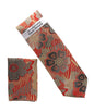 Floral Design Necktie & Pocket Square by Vittorio Farina (NH-D_1484) for Independent Retail Stores by Dubal Brothers