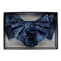 Vittorio Farina Men's Design XL Bow Tie, Pocket Square and Flower Lapel Pin in Gift Box - GB - XLBHL_2136 - Classy Cufflinks