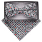 Geometric Design Bow Tie & Pocket Square in a Box by Vittorio Farina (BH - D - 21059) for Independent Retail Stores by Dubal Brothers