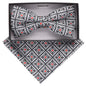 Geometric Design Bow Tie & Pocket Square in a Box by Vittorio Farina (BH-D-21059) for Independent Retail Stores by Dubal Brothers