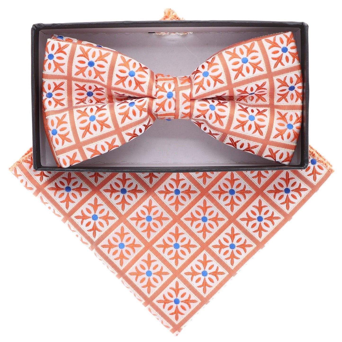 Geometric Design Bow Tie & Pocket Square in a Box by Vittorio Farina (BH-D-21060) for Independent Retail Stores by Dubal Brothers