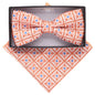 Geometric Design Bow Tie & Pocket Square in a Box by Vittorio Farina (BH - D - 21060) for Independent Retail Stores by Dubal Brothers