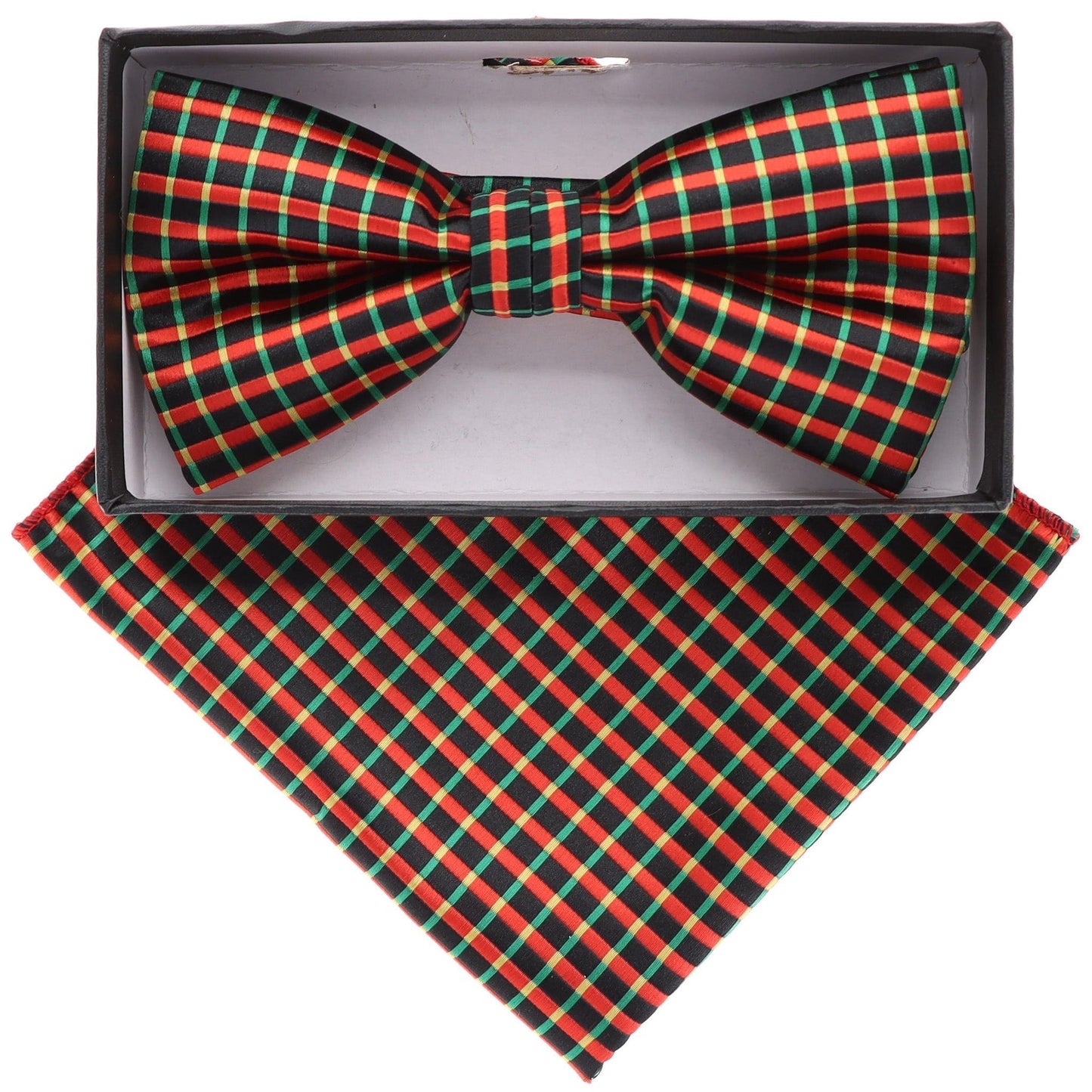 Geometric Design Bow Tie & Pocket Square in a Box by Vittorio Farina (BH - D - 21067) for Independent Retail Stores by Dubal Brothers