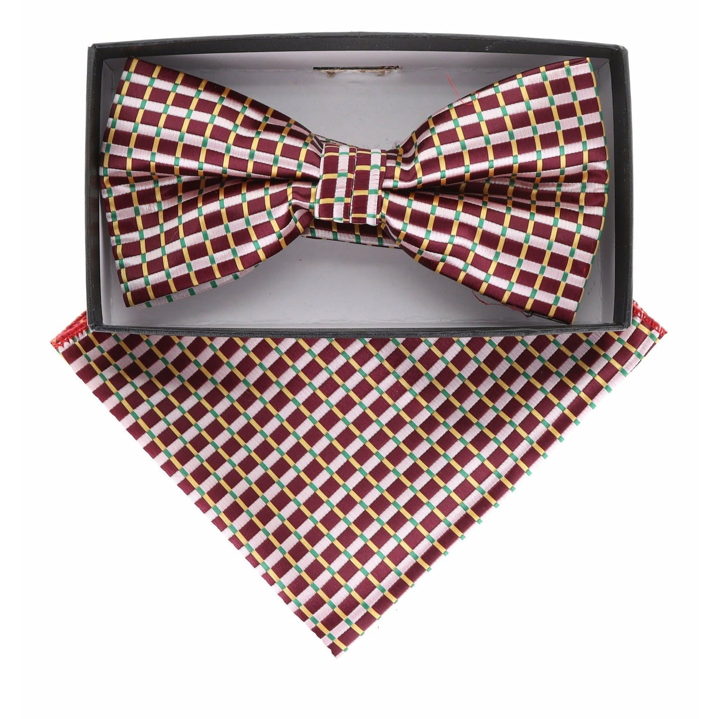 Geometric Design Bow Tie & Pocket Square in a Box by Vittorio Farina (BH - D - 21069) for Independent Retail Stores by Dubal Brothers