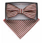 Geometric Design Bow Tie & Pocket Square in a Box by Vittorio Farina (BH - D - 21069) for Independent Retail Stores by Dubal Brothers