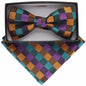 Geometric Design Bow Tie & Pocket Square in a Box by Vittorio Farina (BH - D - 21071) for Independent Retail Stores by Dubal Brothers