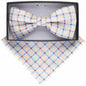 Geometric Design Bow Tie & Pocket Square in a Box by Vittorio Farina (BH - D - 21075) for Independent Retail Stores by Dubal Brothers
