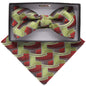 Geometric Design Bow Tie & Pocket Square in a Box by Vittorio Farina (BH - D - 21126) for Independent Retail Stores by Dubal Brothers