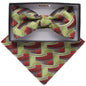 Geometric Design Bow Tie & Pocket Square in a Box by Vittorio Farina (BH-D-21126) for Independent Retail Stores by Dubal Brothers