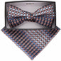 Geometric Design Bow Tie & Pocket Square in a Box by Vittorio Farina (BH - D - 21161) for Independent Retail Stores by Dubal Brothers