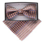 Geometric Design Bow Tie & Pocket Square in a Box by Vittorio Farina (BH - D - 21162) for Independent Retail Stores by Dubal Brothers