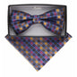 Geometric Design Bow Tie & Pocket Square in a Box by Vittorio Farina (BH - D - 21172) for Independent Retail Stores by Dubal Brothers