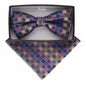 Geometric Design Bow Tie & Pocket Square in a Box by Vittorio Farina (BH-D-21172) for Independent Retail Stores by Dubal Brothers