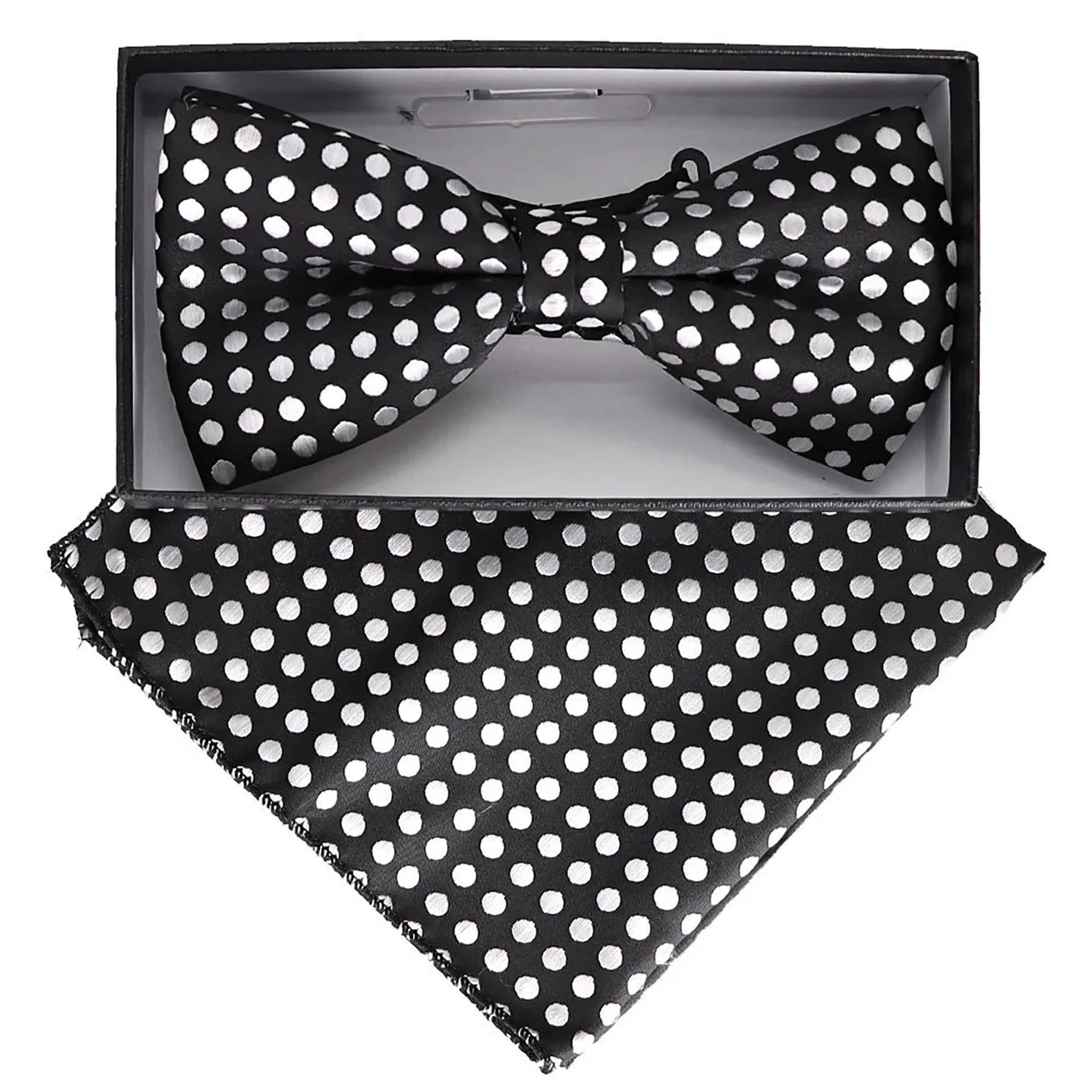 Geometric Design Bow Tie & Pocket Square in a Box by Vittorio Farina (BH - D - 23075) for Independent Retail Stores by Dubal Brothers