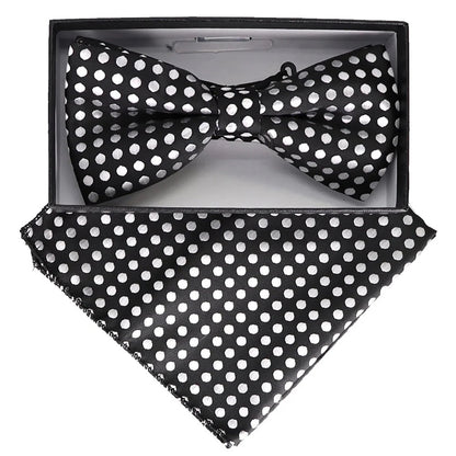 Geometric Design Bow Tie & Pocket Square in a Box by Vittorio Farina (BH-D-23075) for Independent Retail Stores by Dubal Brothers