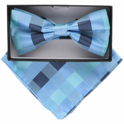 Geometric Design Bow Tie & Pocket Square in a Box by Vittorio Farina (BH-D-5094) for Independent Retail Stores by Dubal Brothers