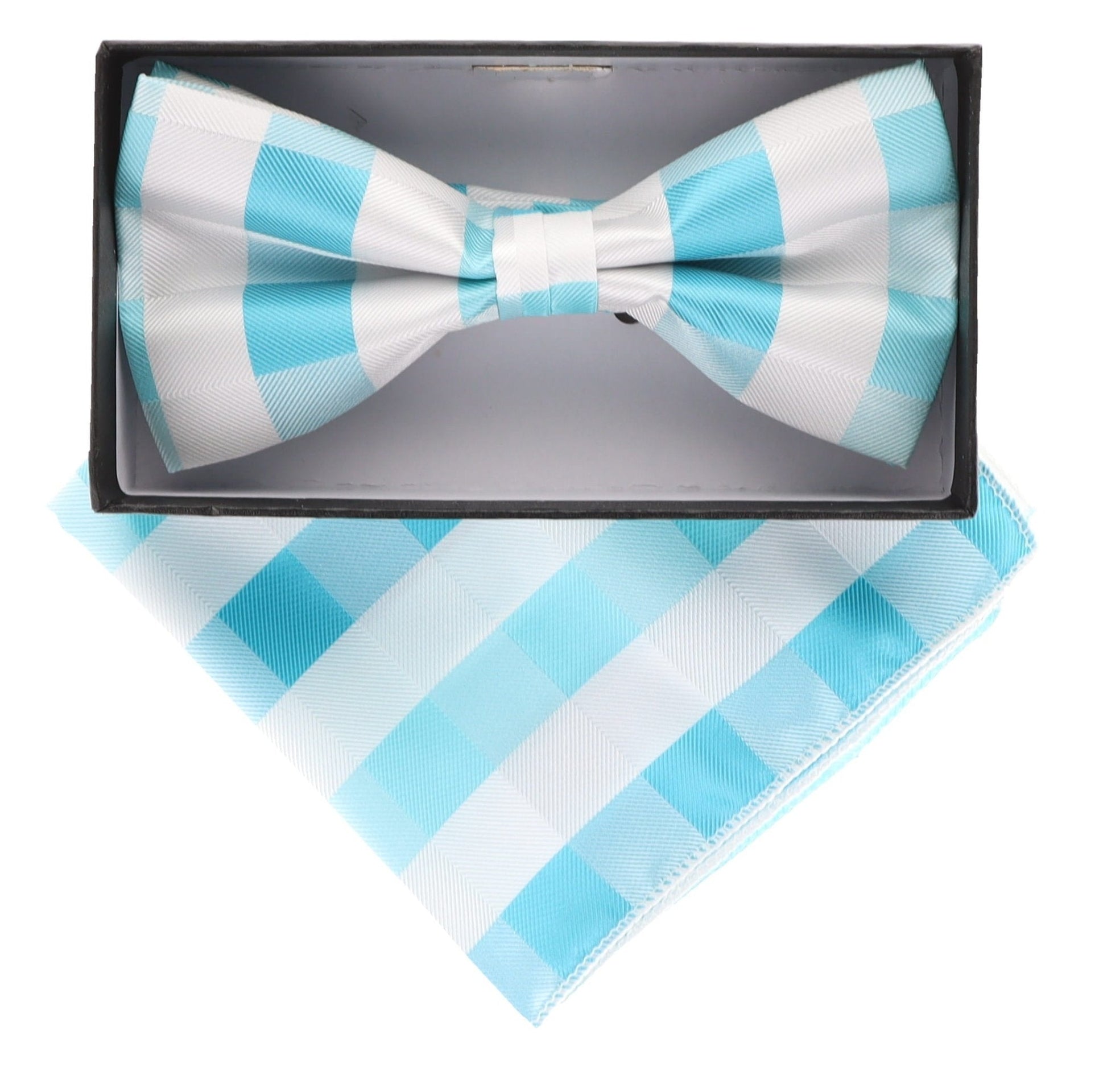 Geometric Design Bow Tie & Pocket Square in a Box by Vittorio Farina (BH - D - 5094) for Independent Retail Stores by Dubal Brothers