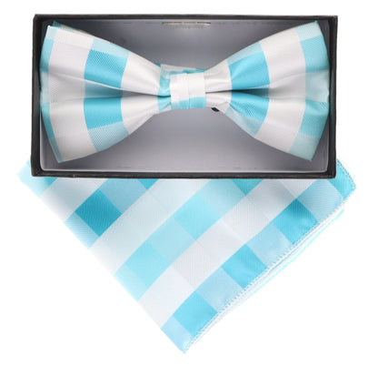 Geometric Design Bow Tie & Pocket Square in a Box by Vittorio Farina (BH - D - 5094) for Independent Retail Stores by Dubal Brothers