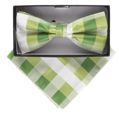 Geometric Design Bow Tie & Pocket Square in a Box by Vittorio Farina (BH-D-5094) for Independent Retail Stores by Dubal Brothers