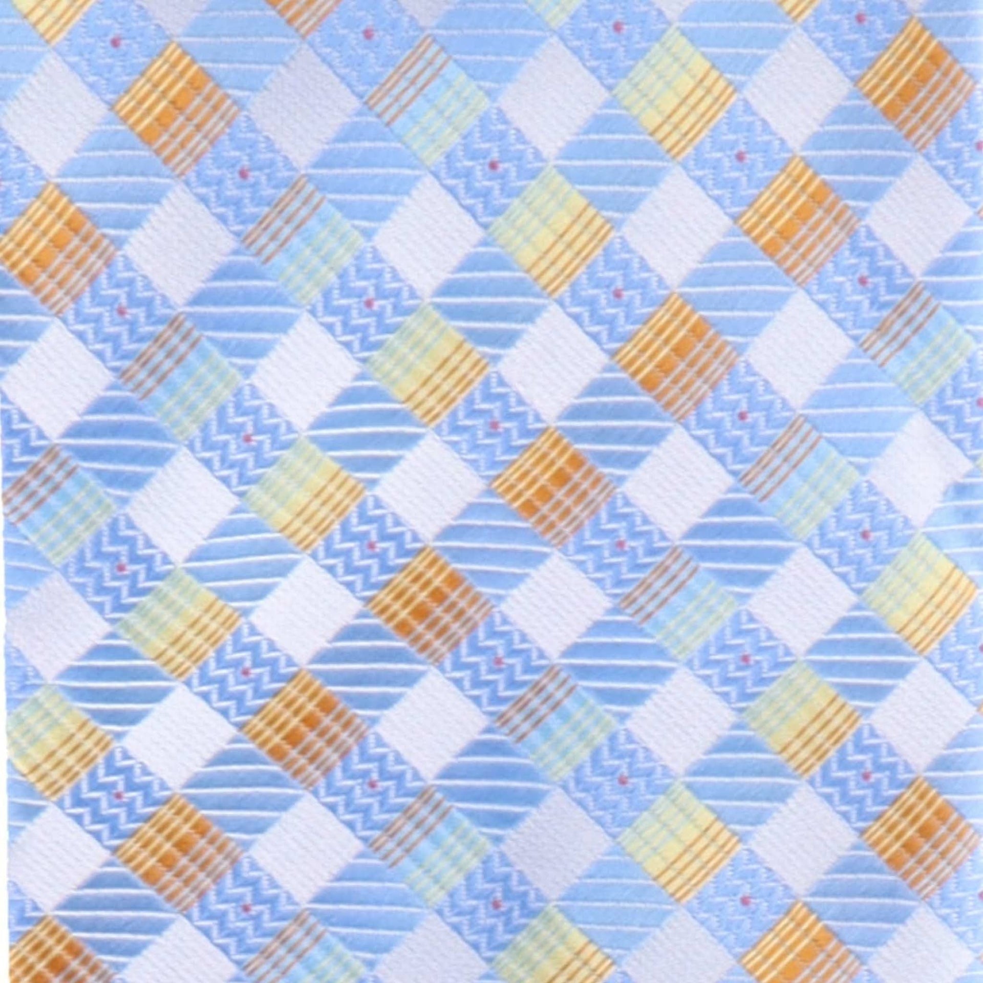 Geometric Designer Necktie & Pocket Square by Vittorio Farina (NH - D - 1157) for Independent Retail Stores by Dubal Brothers