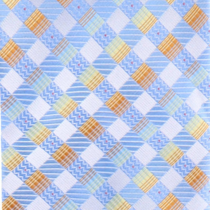 Geometric Designer Necktie & Pocket Square by Vittorio Farina (NH - D - 1157) for Independent Retail Stores by Dubal Brothers